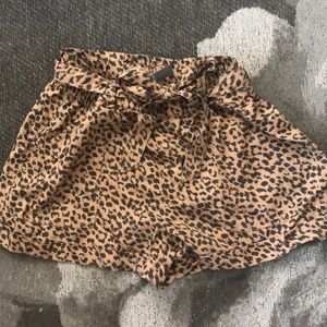 Cheetah paper bag shorts